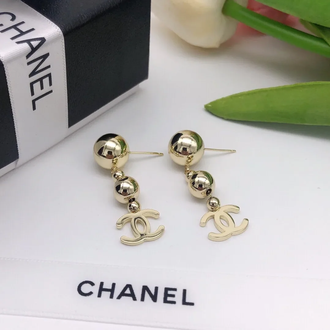 CC Ball Earrings Gold CC Ball Earrings Gold