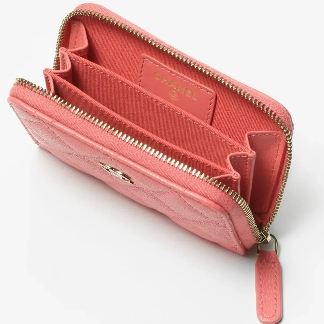 Chanel Classic Zipped Coin Purse Pink /