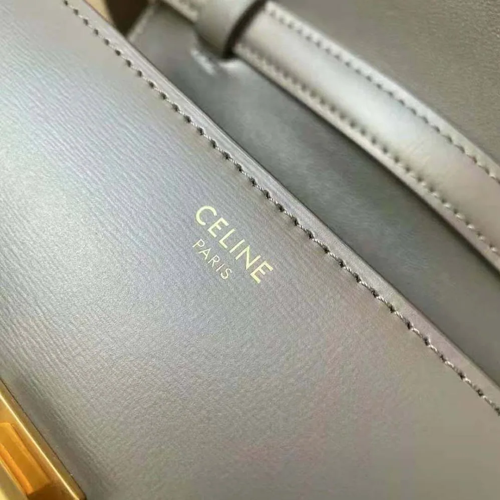 Celine Teen Classic Bag in Box Calfskin for Women in Silver Celine Teen Classic Bag in Box Calfskin for Women in Silver