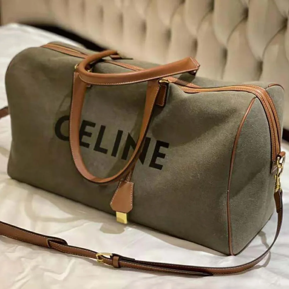Celine Large Voyage Bag in Textile with Celine Print and Calfskin for Women Celine Large Voyage Bag in Textile with Celine Print and Calfskin for Women