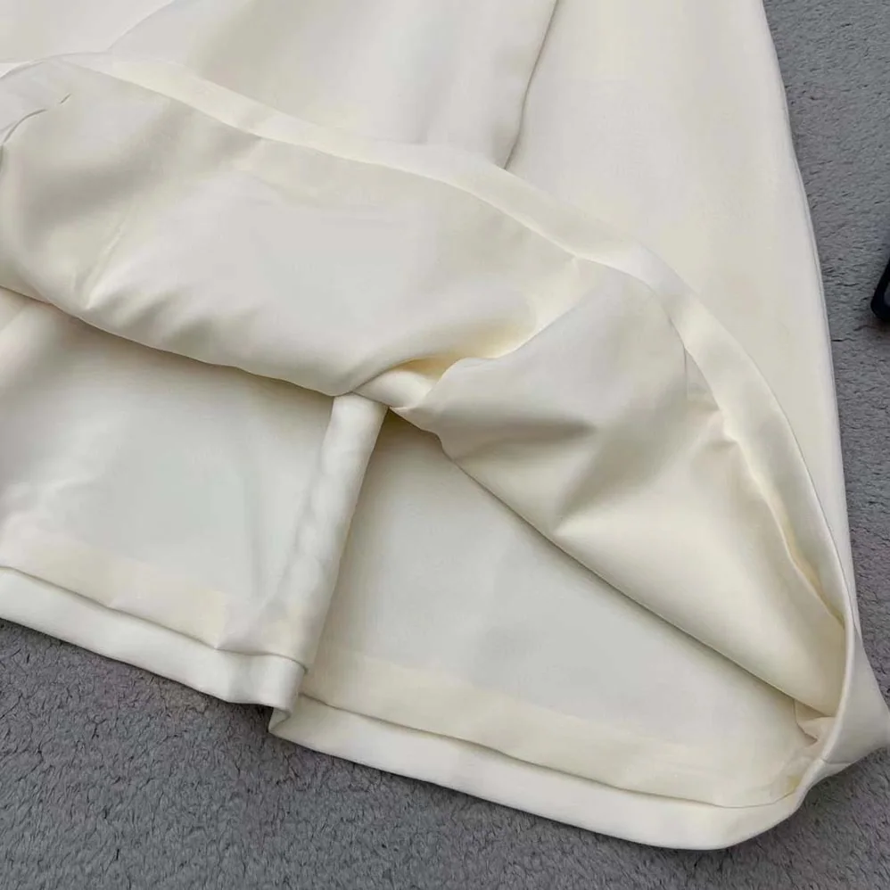 Dior Belted Short Dress White Wool and Silk for Women