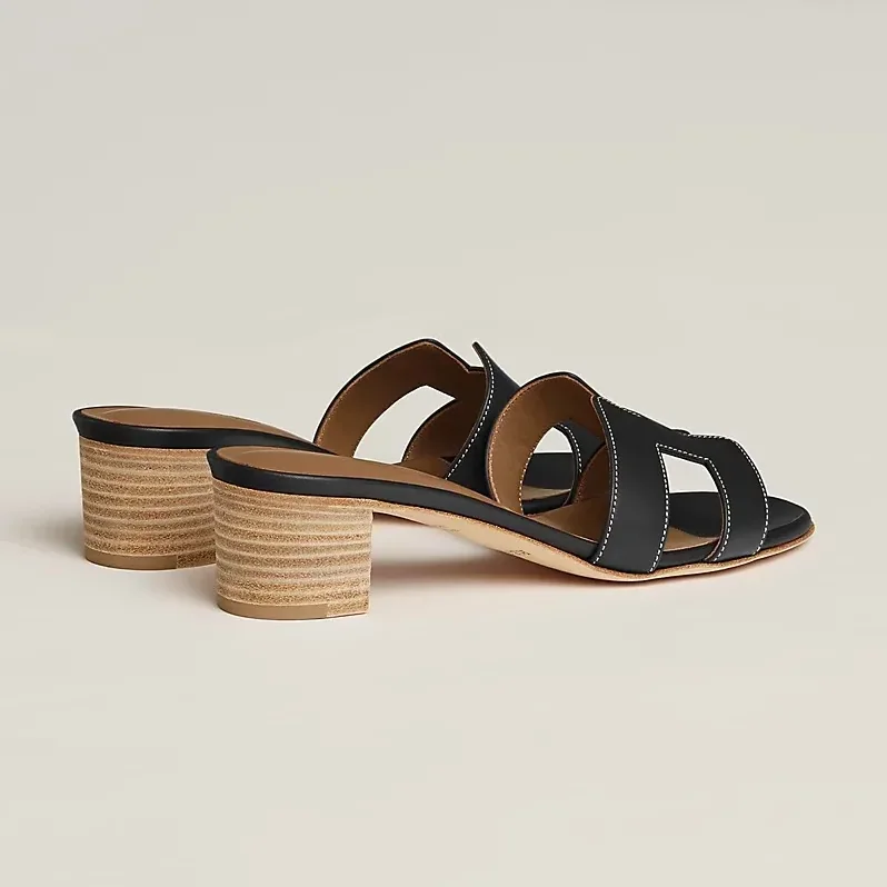 Hermes Oasis Sandals Noir