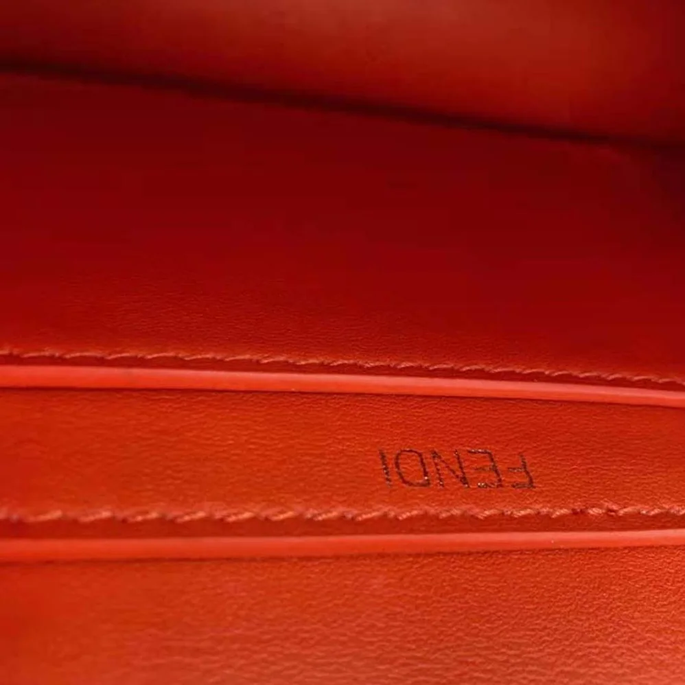Fendi Peekaboo ISeeU Petite Orange Padded Nappa Leather Bag for Women Fendi Peekaboo ISeeU Petite Orange Padded Nappa Leather Bag for Women