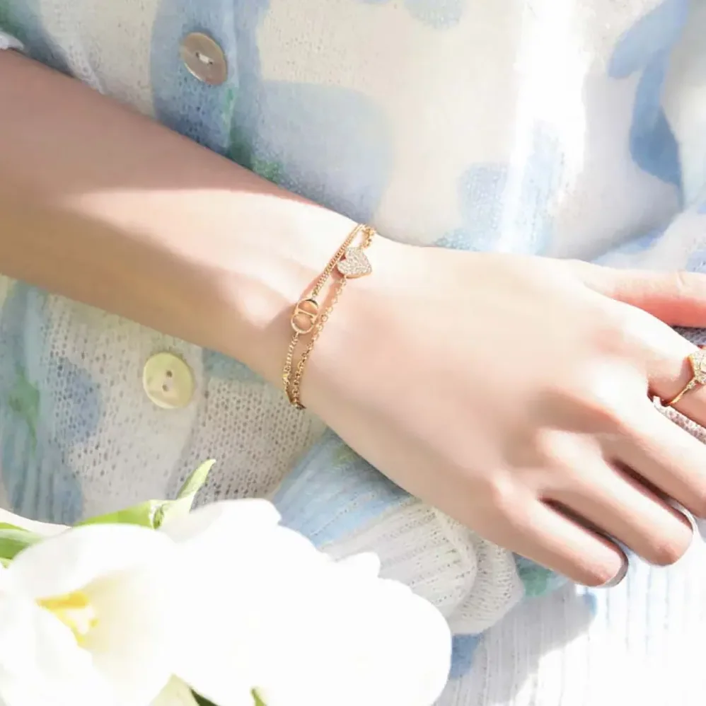 Dior Clair D Lune Bracelet Gold-Finish Metal and Silver for Women in Tone Crystals Dior Clair D Lune Bracelet Gold-Finish Metal and Silver for Women in Tone Crystals