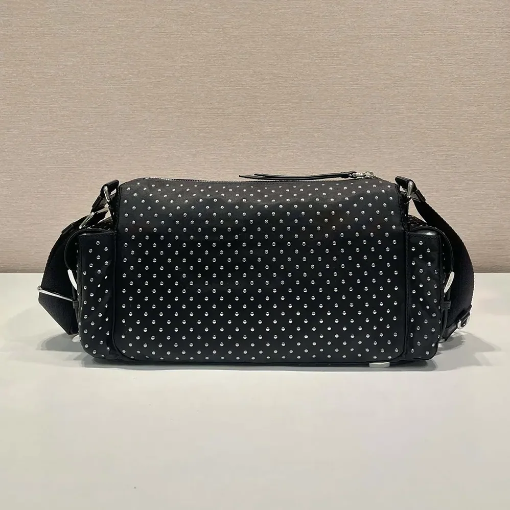 Prada Re for Women in Nylon Bag with Studs Prada Re for Women in Nylon Bag with Studs