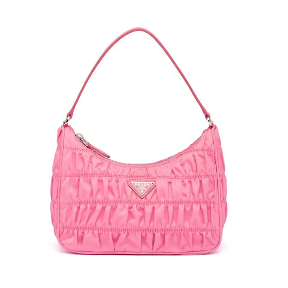 Prada Nylon and Saffiano Leather Mini Bag for Women in Pink