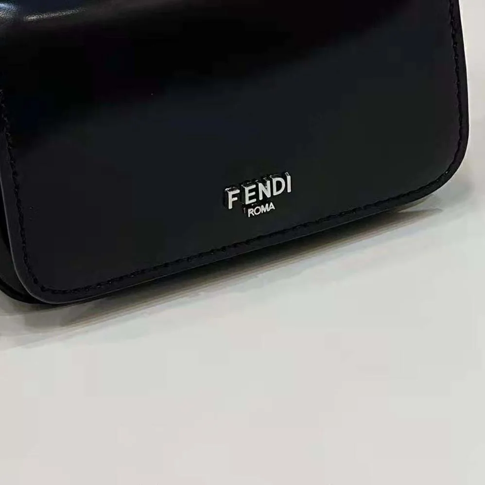 Fendi Nano Bag F Black Leather Mini for Women in Bag Fendi Nano Bag F Black Leather Mini for Women in Bag