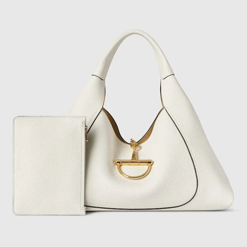 Gucci Softbit Maxi Shoulder Bag White /