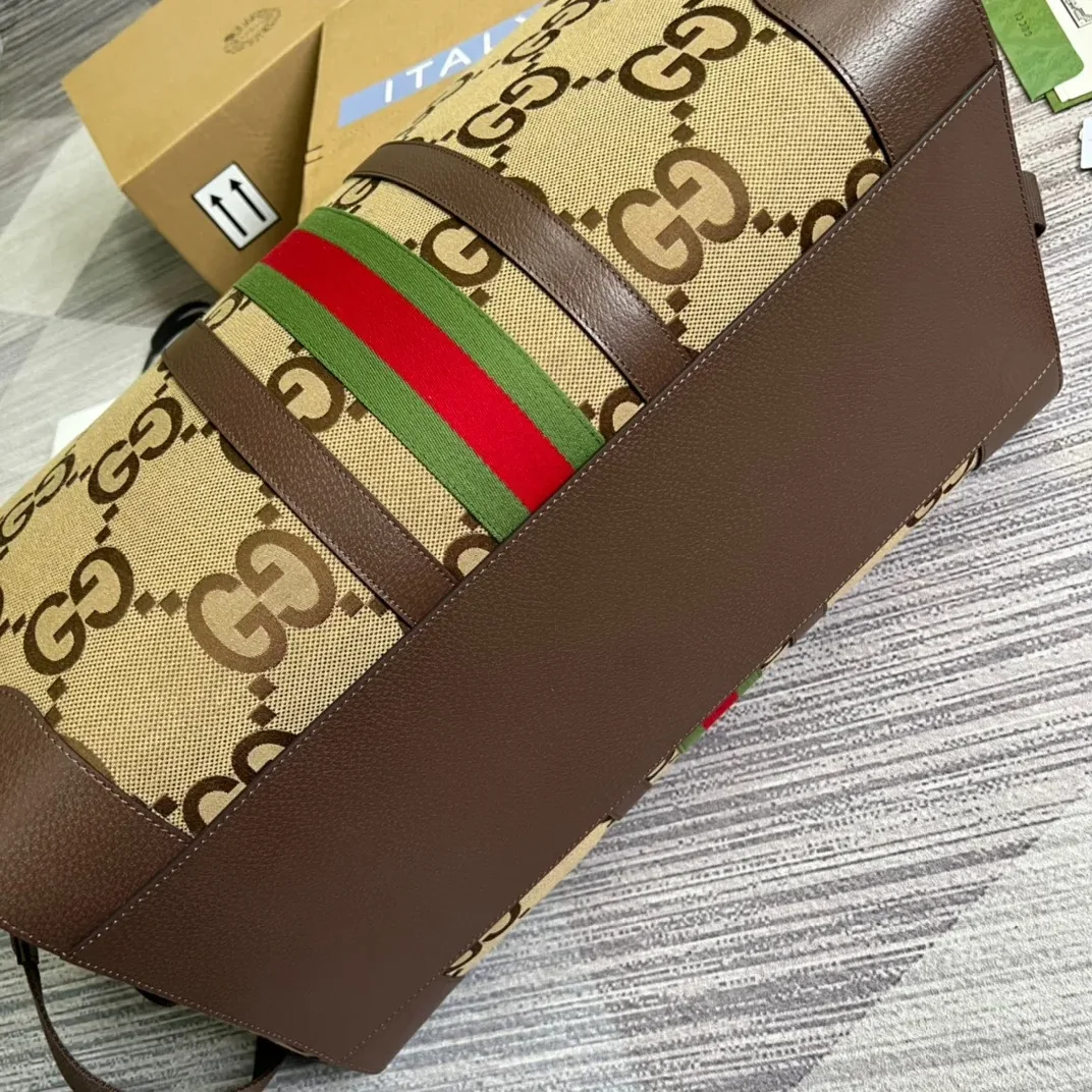 Gucci Jumbo GG Large Duffle Bag Brown /