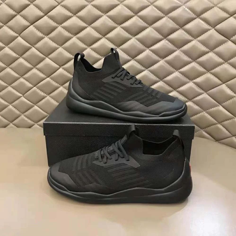 Prada Toblach Technical Fabric Sneakers for Unisex in Black Prada Toblach Technical Fabric Sneakers for Unisex in Black