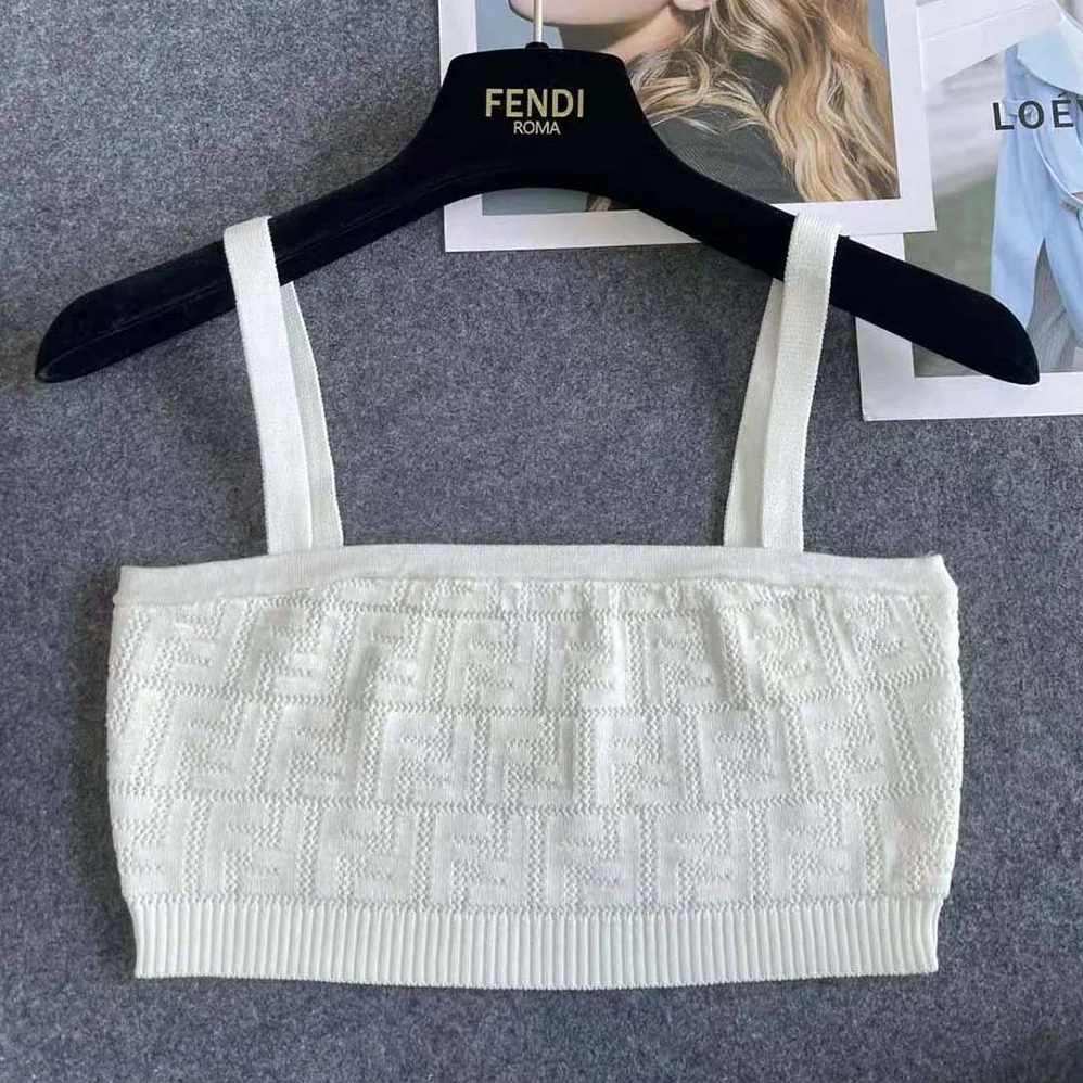 Fendi White Viscose Suit with Thin Shoulder Straps and High for Women in Waisted Pencil Skirt Fendi White Viscose Suit with Thin Shoulder Straps and High for Women in Waisted Pencil Skirt