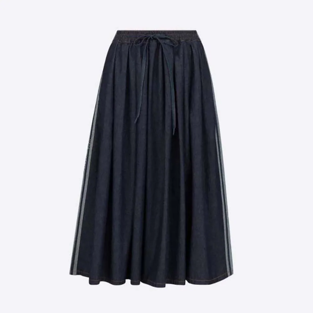 Dior Denim Couture Mid-Length Skirt Deep Blue Lightweight Cotton Denim for Women Dior Denim Couture Mid-Length Skirt Deep Blue Lightweight Cotton Denim for Women