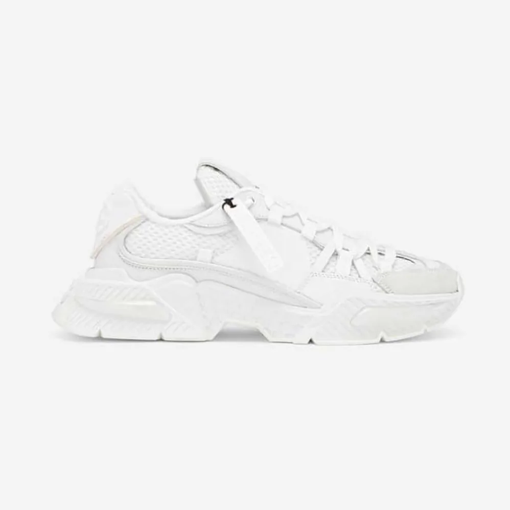 Dolce Gabbana D&G Mixed-Material Airmaster Sneakers for Unisex in White