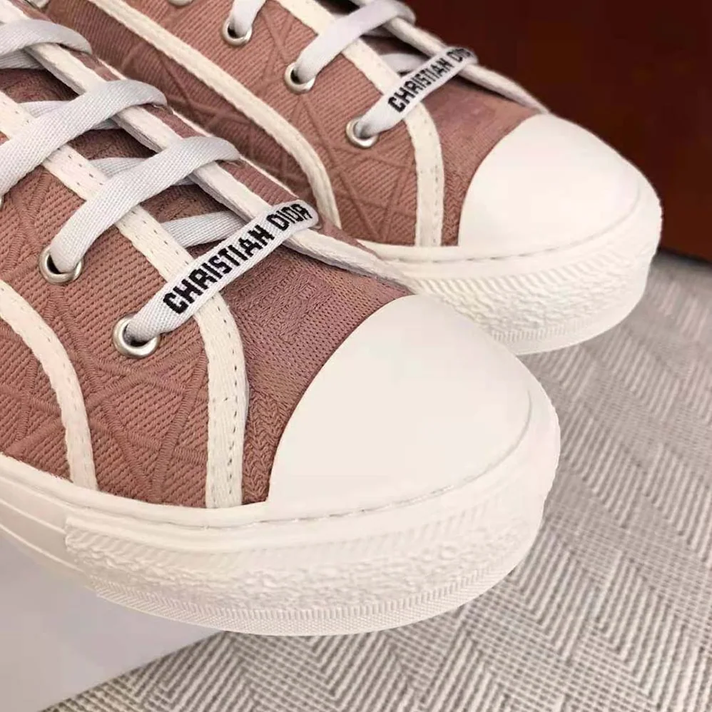 Dior Walk n dior Sneaker Nude Denim with Cannage Embroidery for Women