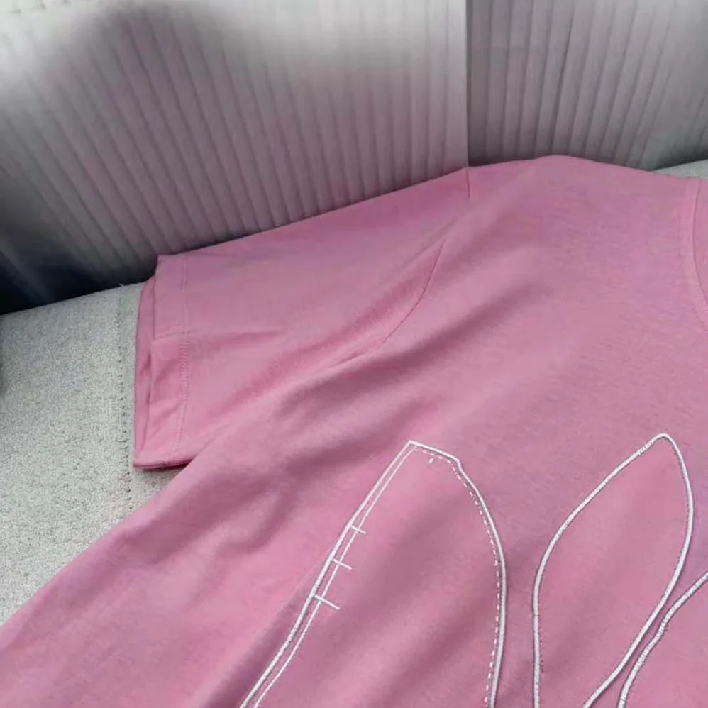 Loewe Bunny T-shirt in Cotton for Women in Pink