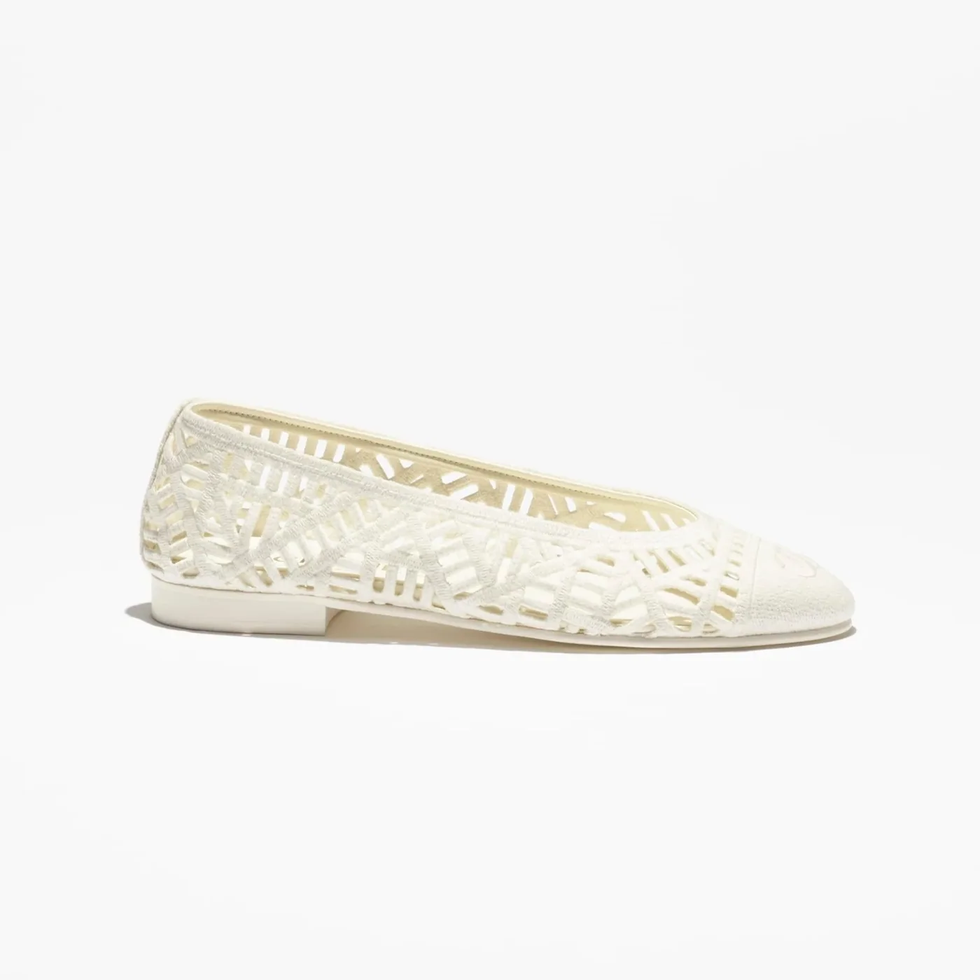Chanel Ballet Flats Ivory --U5360
