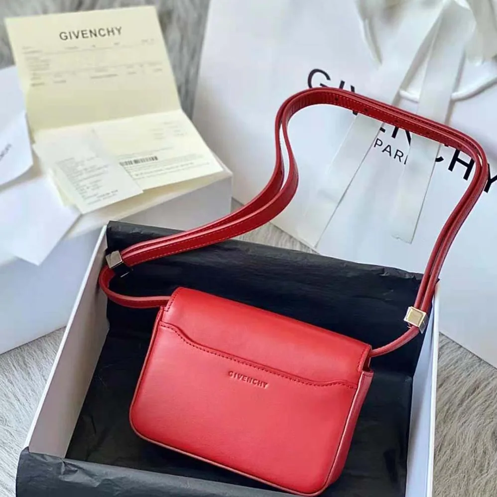 Givenchy Small 4g Bag in Box Leather for Women in Red Givenchy Small 4g Bag in Box Leather for Women in Red