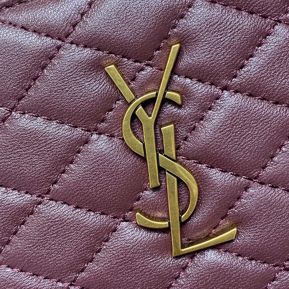 Saint Laurent YSL Gaby Large Vanity Bag In Lambskin for Women in Maroon Saint Laurent YSL Gaby Large Vanity Bag In Lambskin for Women in Maroon