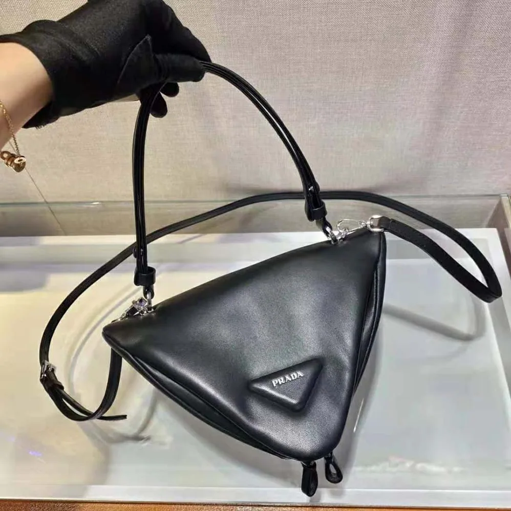 Prada Padded Nappa Leather Handbag for Women in Black