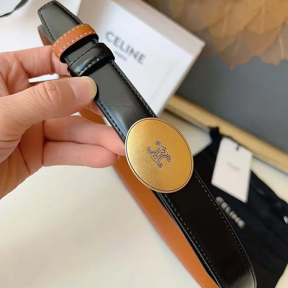 Celine Thin Plate Belt 13mm in Taurillon Leather for Women Celine Thin Plate Belt 13mm in Taurillon Leather for Women