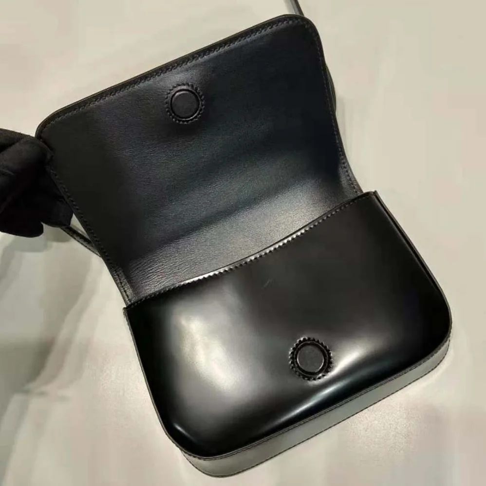 Prada Brushed Leather Mini-bag with Shoulder Strap for Men in Black