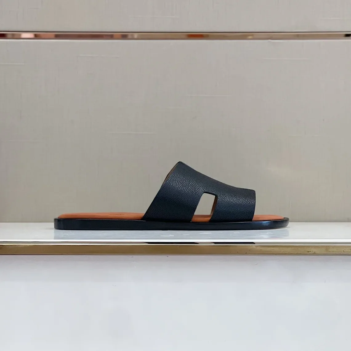 Hermes Izmir Sandals Black in Brown Hermes Izmir Sandals Black in Brown