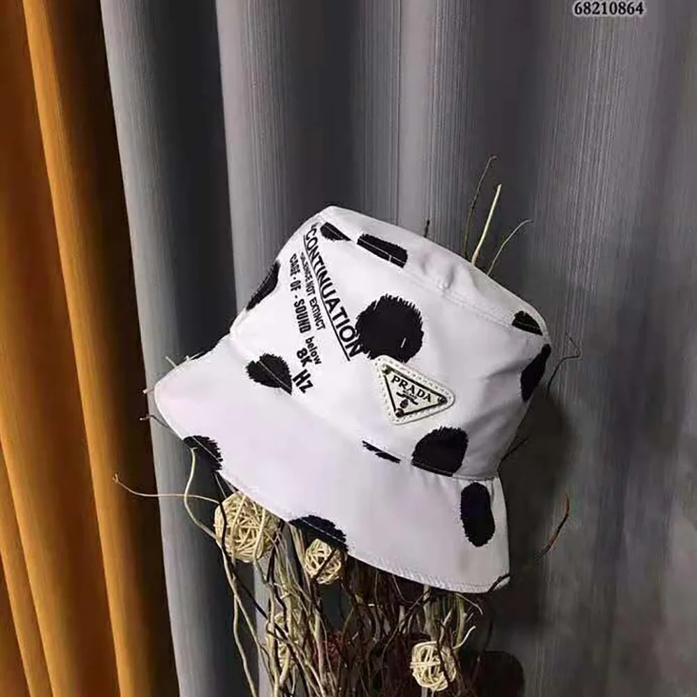 Prada Printed Re-Nylon Bucket Hat for Women in White