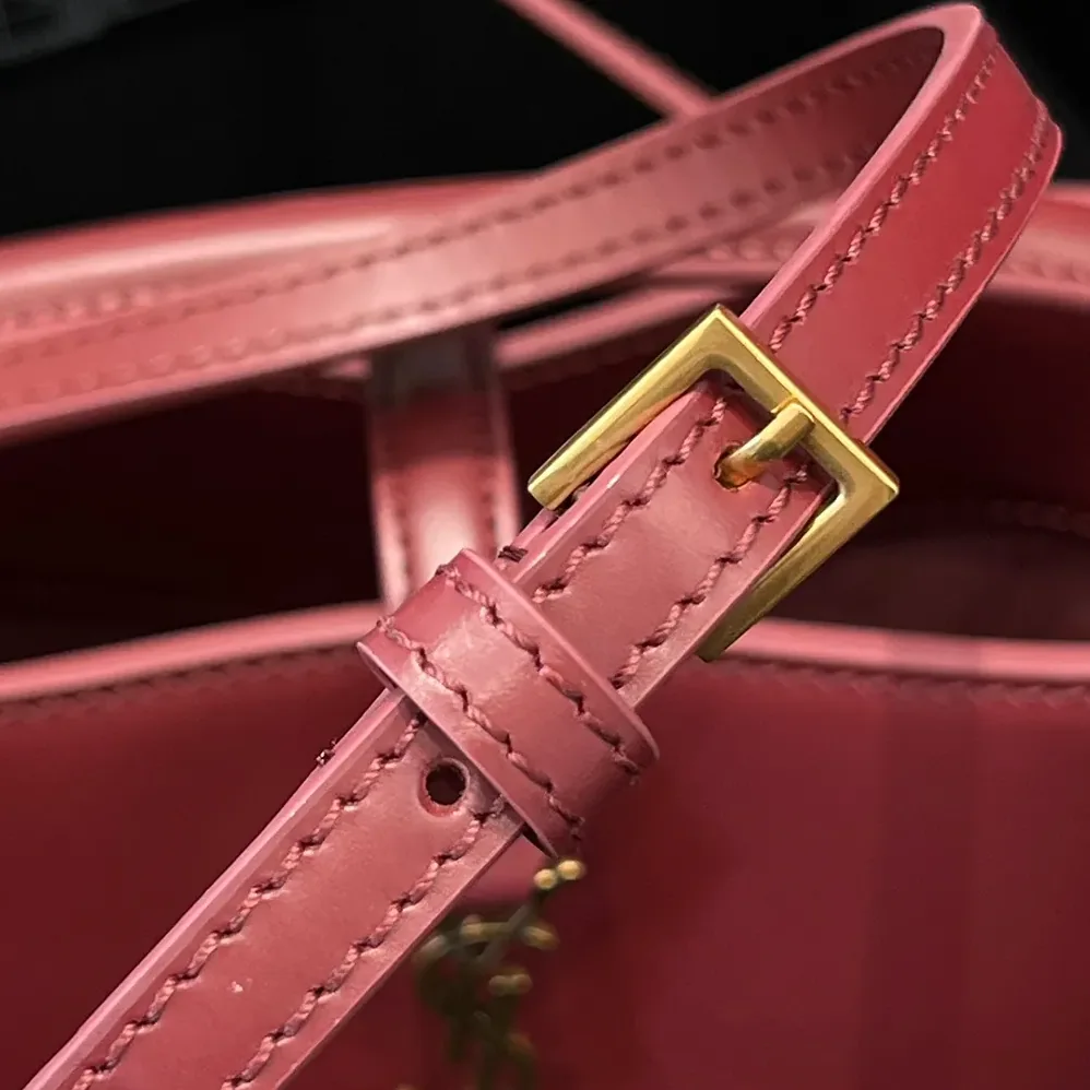 Saint Laurent YSL Le 37 Mini in Shiny Leather for Women in Maroon Saint Laurent YSL Le 37 Mini in Shiny Leather for Women in Maroon