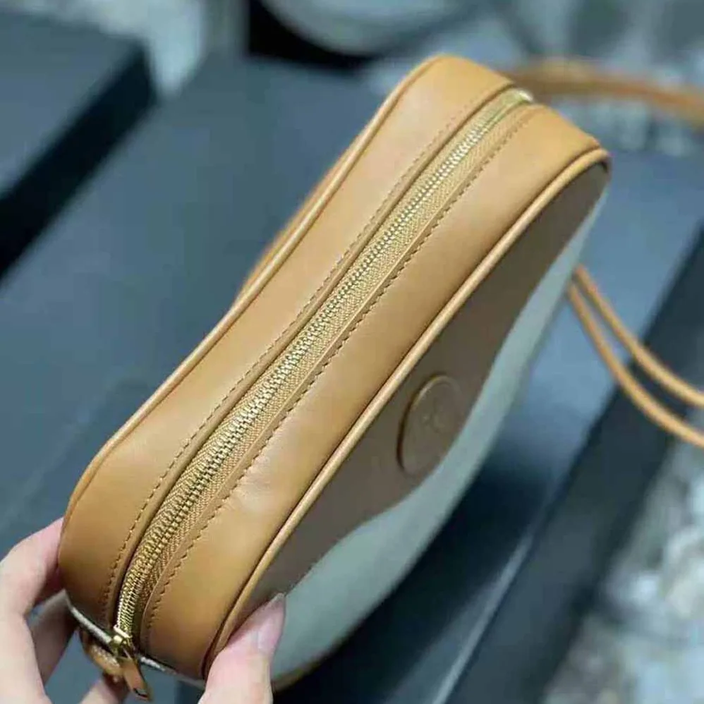 Saint Laurent YSL Monogramme Coeur Bag in Canvas and Vintage Leather for Women