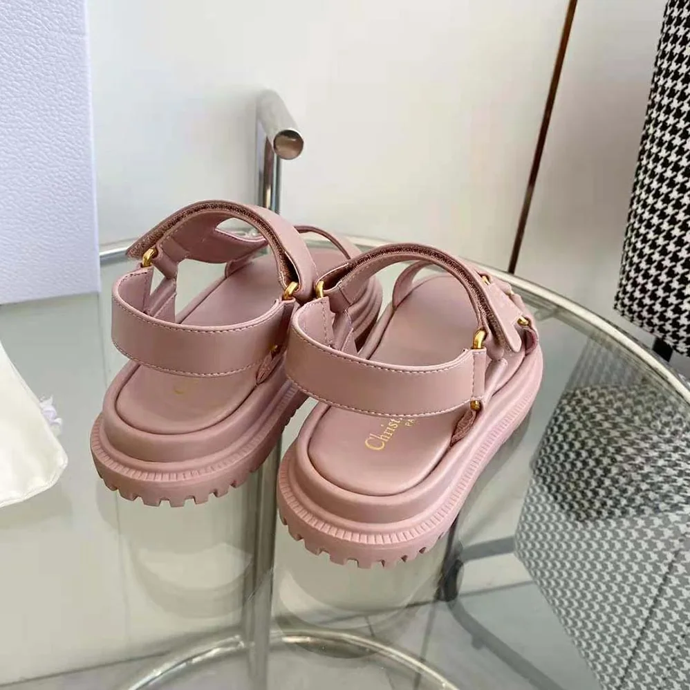 Dior D-Wave Sandal Powder Pink Lambskin for Women Dior D-Wave Sandal Powder Pink Lambskin for Women