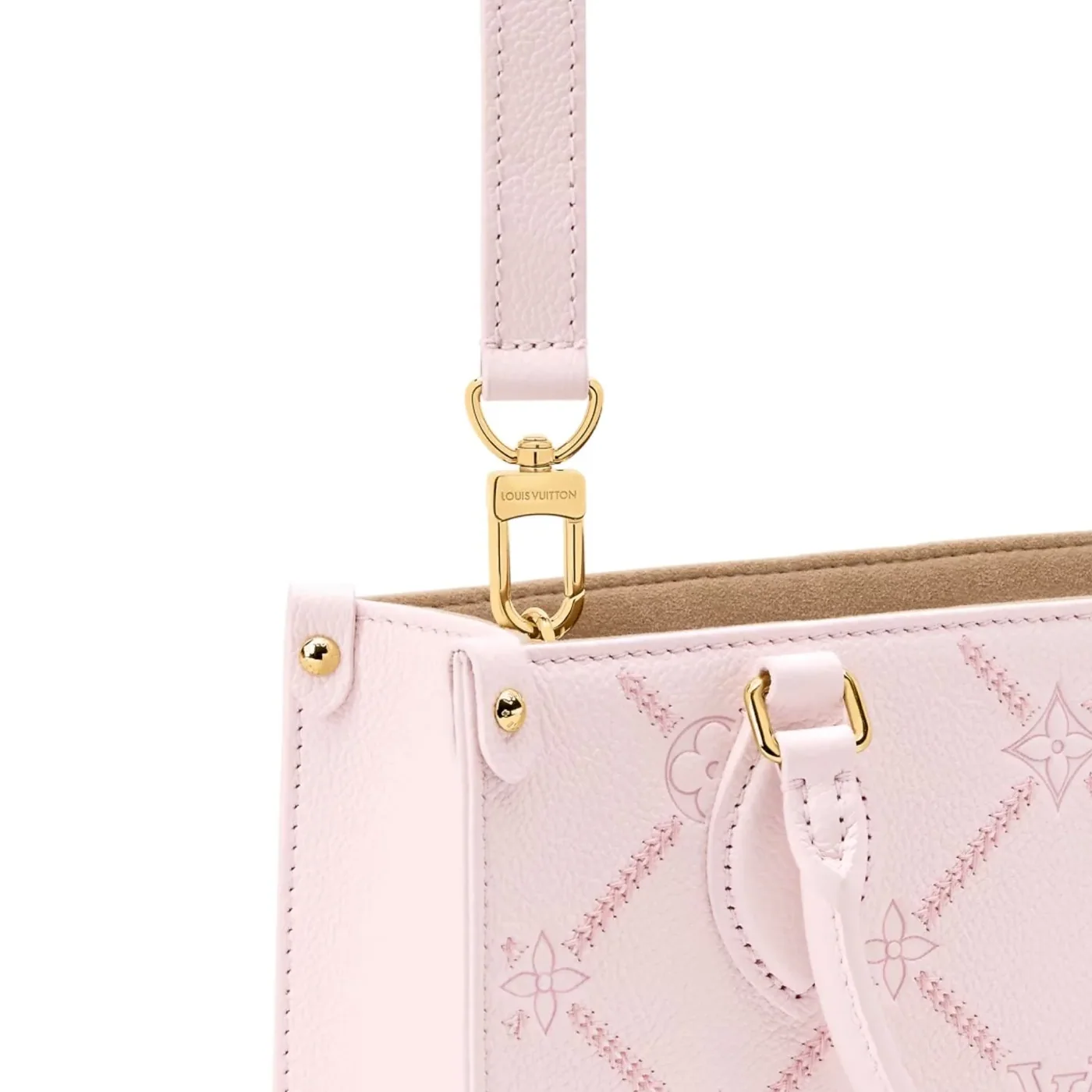 Louis Vuitton Onthego PM Tote Bag / Light Bliss Couture Gold Hardware