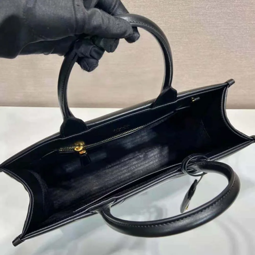 Prada Small Leather Prada Symbole Bag with Topstitching for Women