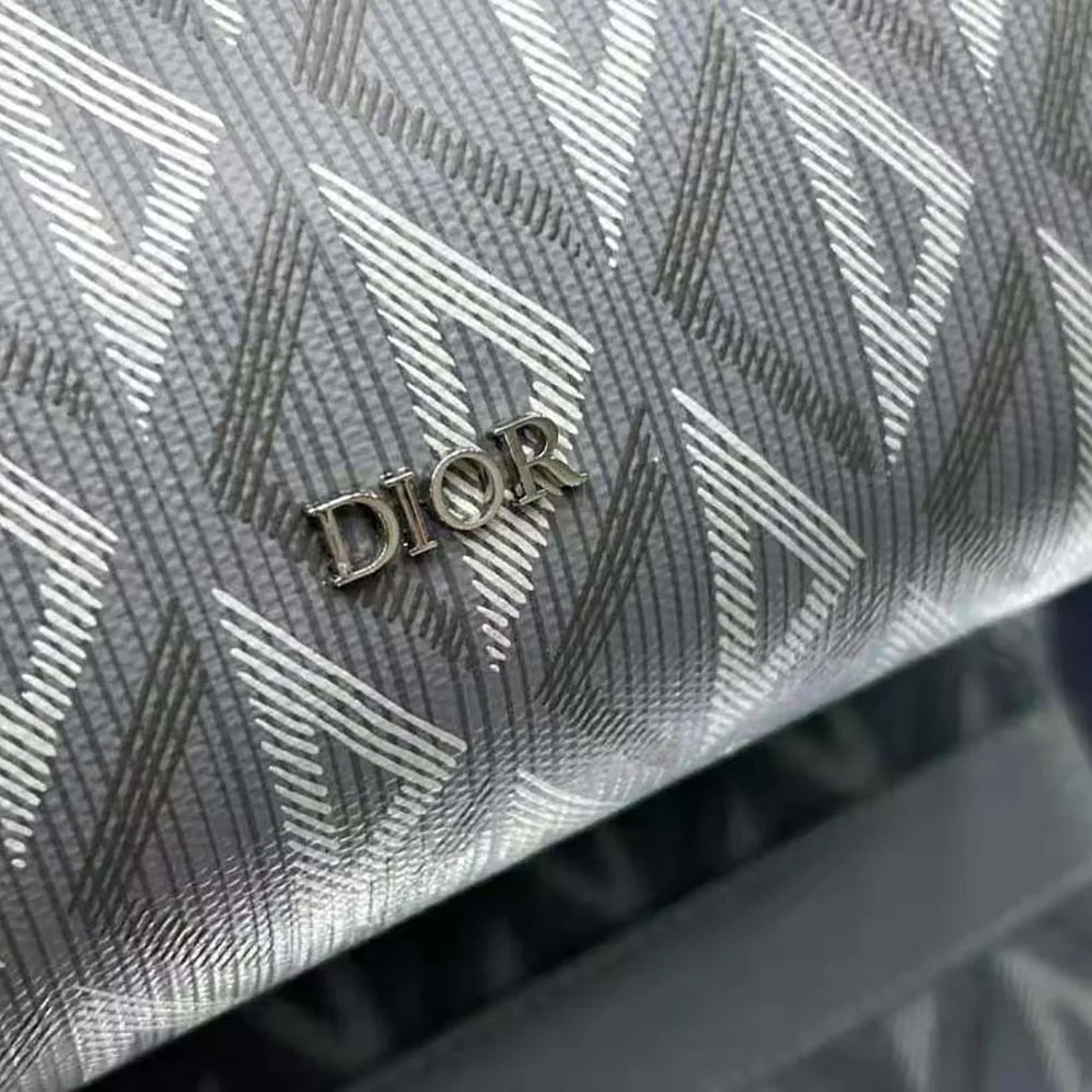 Dior Lingot 22 Bag Dior Gray CD Diamond Canvas for Men