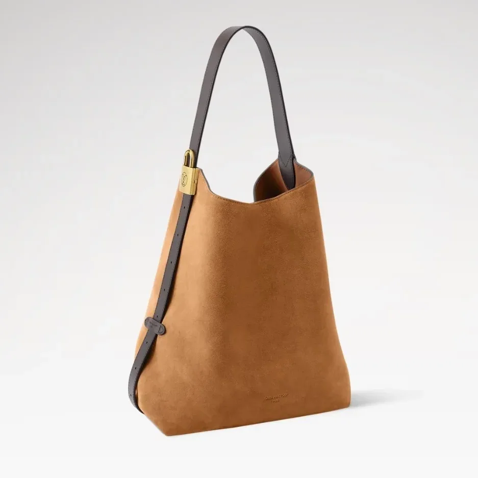 Louis Vuitton Low Key Hobo MM Shoulder Bag13. in Tan Suede Gold Hardware