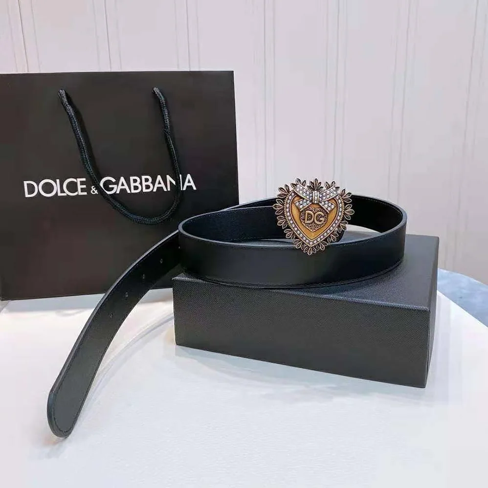 Dolce Gabbana D&G Devotion Belt in Lux Leather for Women