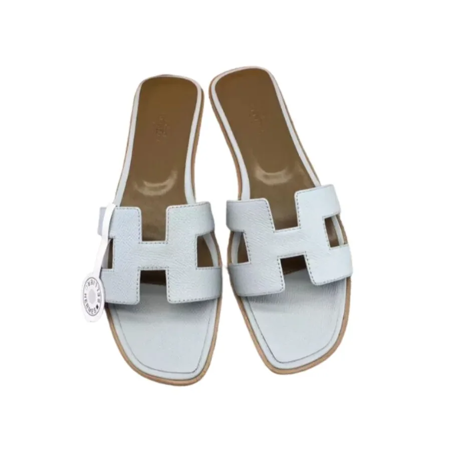 Hermes Oran Sandal Light Blue Hermes Oran Sandal Light Blue