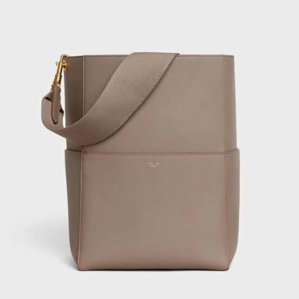 Celine Sangle Bucket Bag in Soft Grained Calfskin for Women in Brown Celine Sangle Bucket Bag in Soft Grained Calfskin for Women in Brown