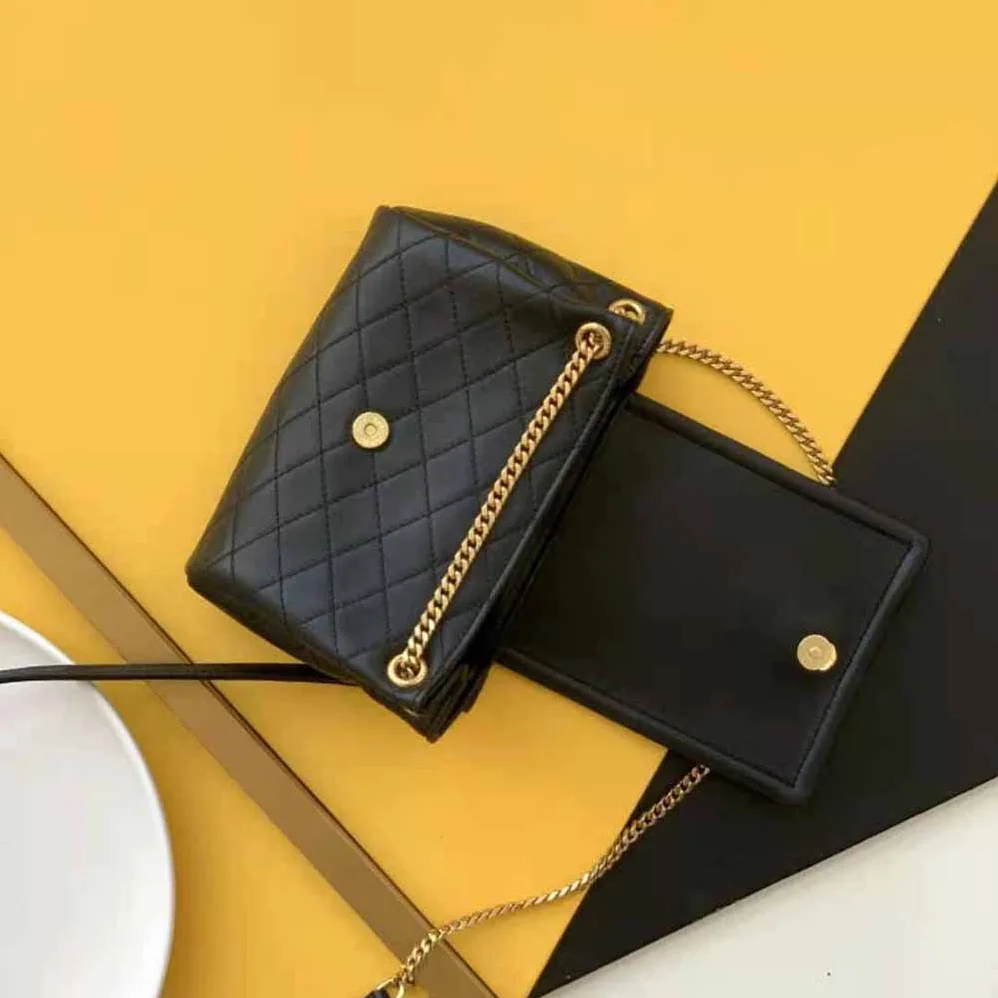 Saint Laurent YSL Mini Nolita in Lambskin for Women in Black Saint Laurent YSL Mini Nolita in Lambskin for Women in Black