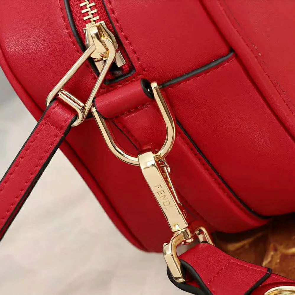 Fendi Camera Case Leather Bag for Women in Red