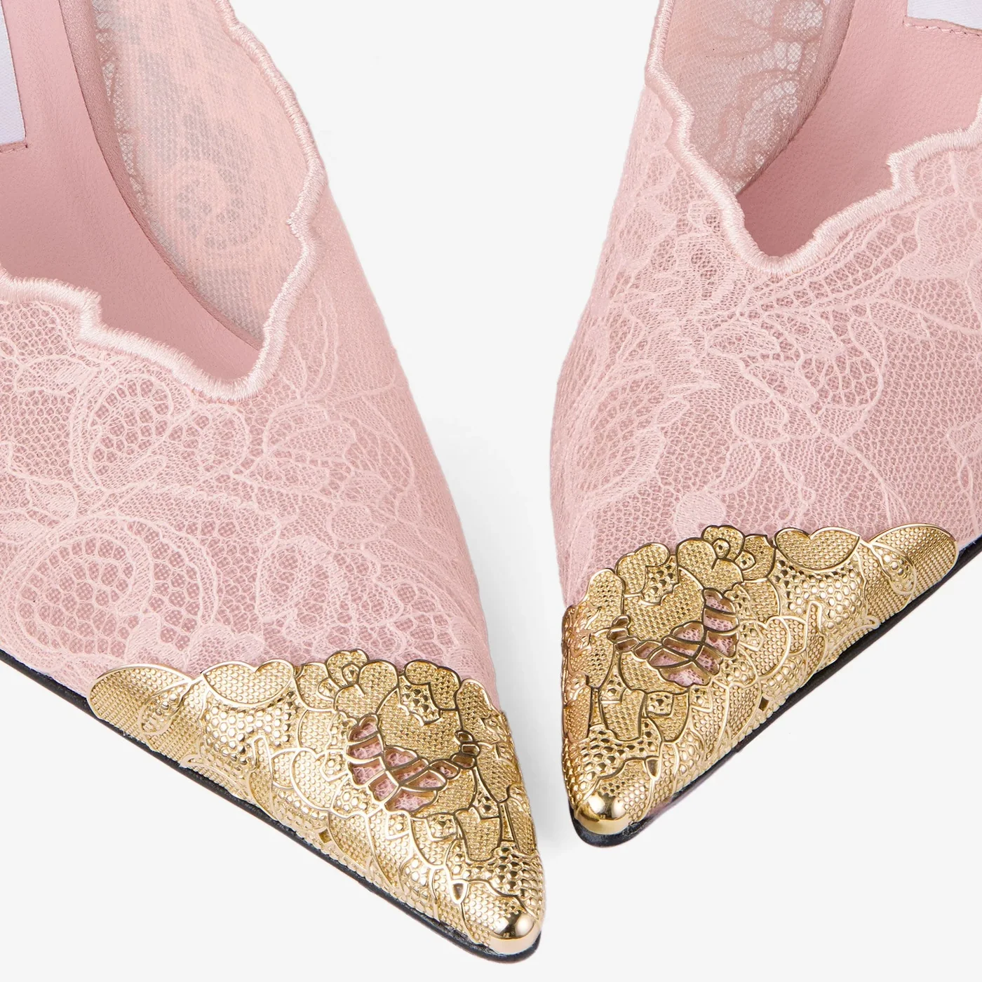 Jimmy Choo Faiz 100 Lace Pumps Rose/ Light Gold FAIZ100FYZ Jimmy Choo Faiz 100 Lace Pumps Rose/ Light Gold FAIZ100FYZ
