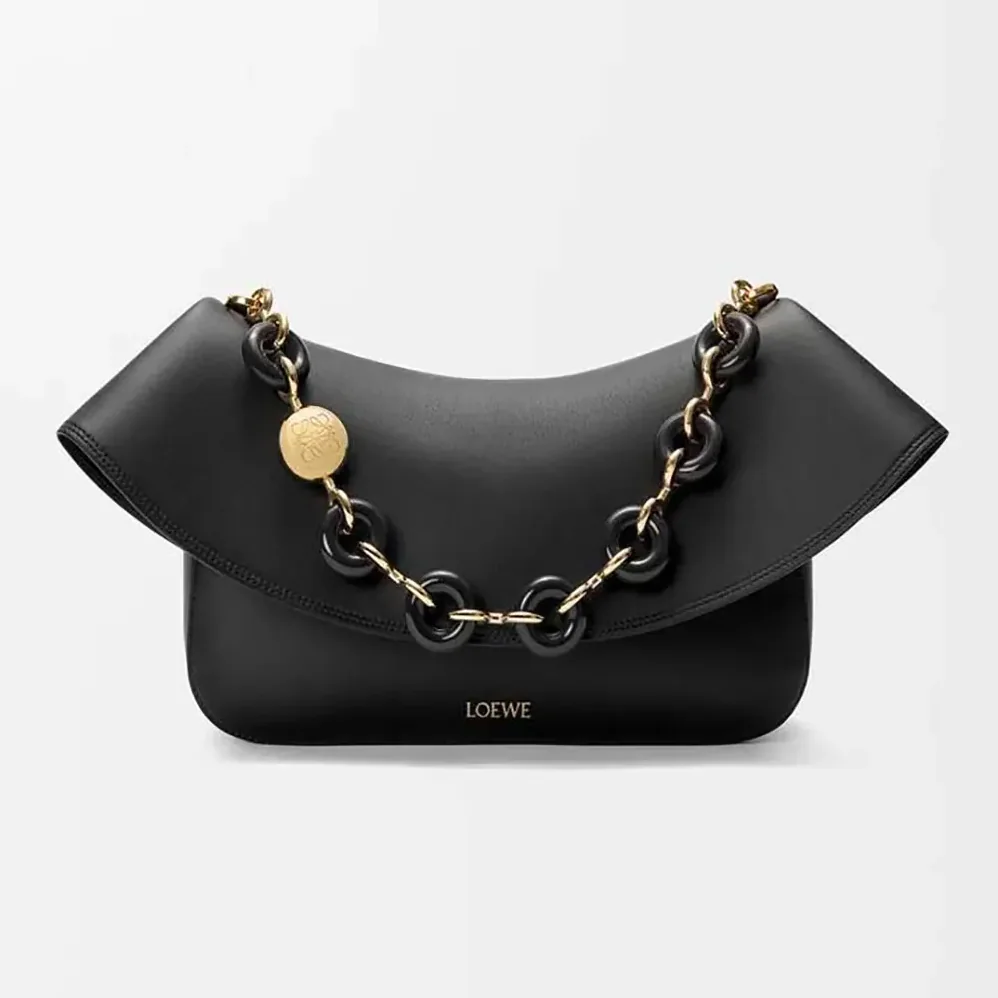 Loewe Medium Ola Bag in Smooth Calfskin for Women in Black