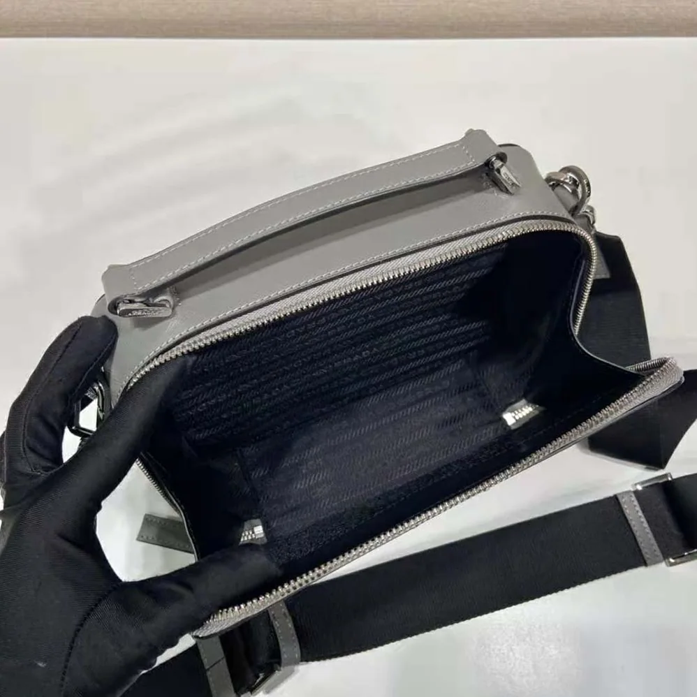 Prada Brique Saffiano Leather Bag for Men in Gray Prada Brique Saffiano Leather Bag for Men in Gray