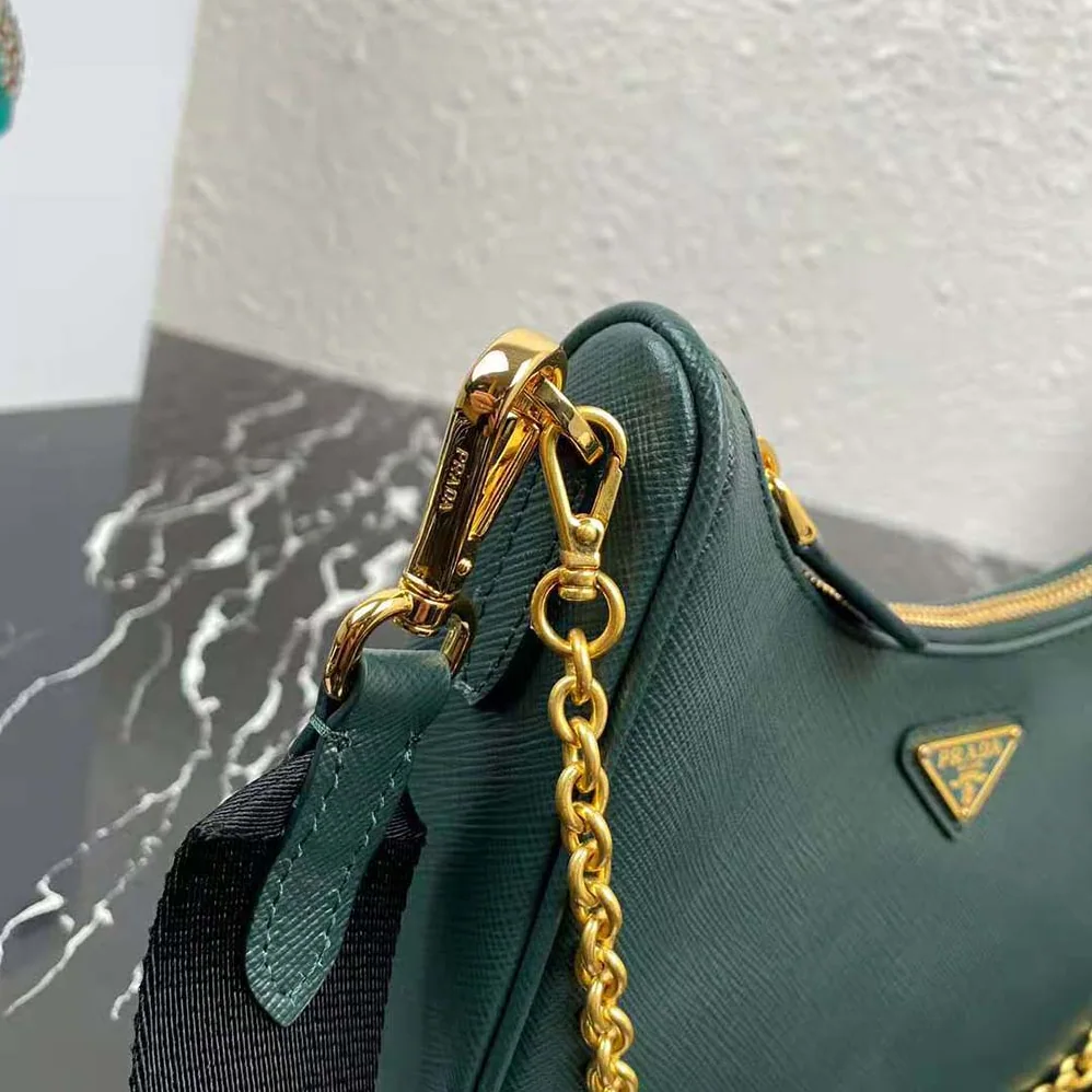 Prada Prada Re-Edition 2005 Saffiano Leather Bag for Women in Green Prada Prada Re-Edition 2005 Saffiano Leather Bag for Women in Green