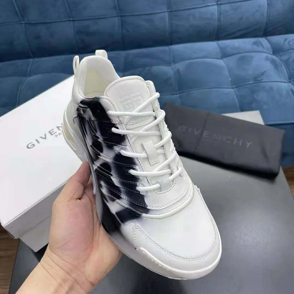 Givenchy Giv 1 Sneakers in Leather with Tag Effect Print for Men in White
