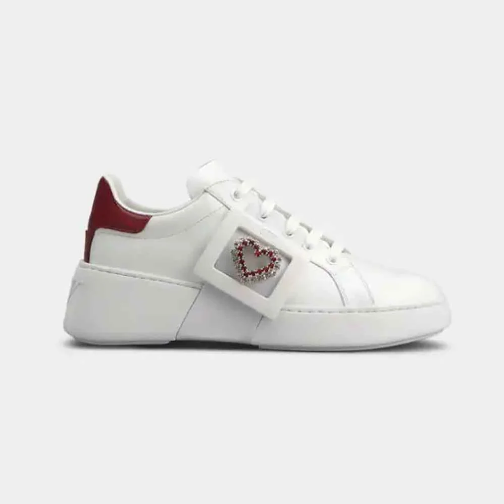 Roger Vivier Viv Skate Love Buckle Sneakers in Patent Leather for Women Roger Vivier Viv Skate Love Buckle Sneakers in Patent Leather for Women