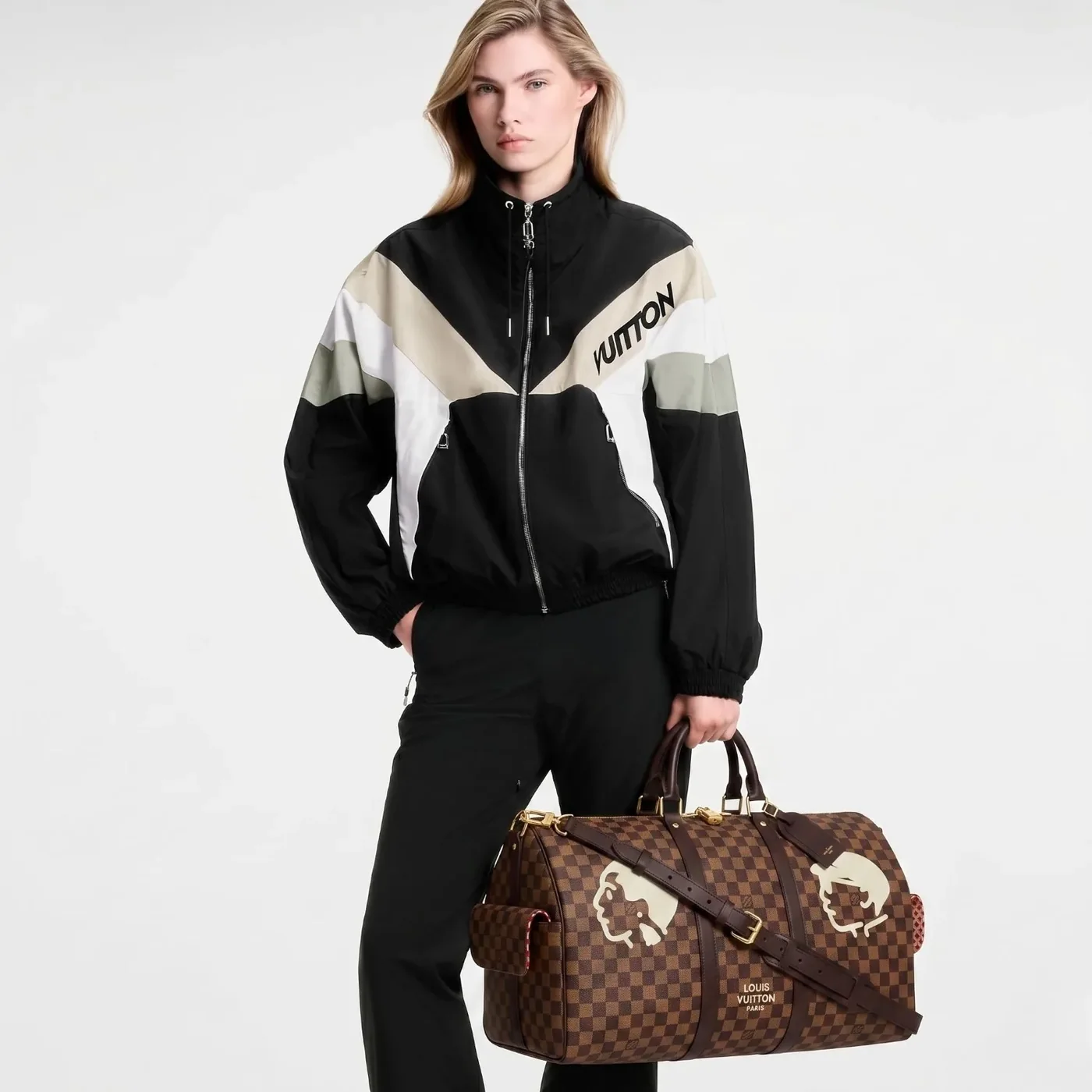Louis Vuitton Keepall Bandouliere 50 Travel Bag / Brown Damier Phriendship Gold Hardware