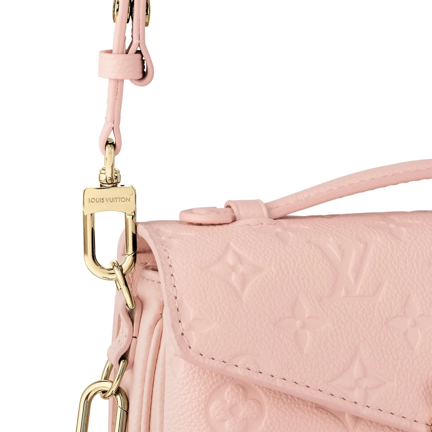 Louis Vuitton Pochette Metis East West Shoulder Bag in Pink Gold Hardware