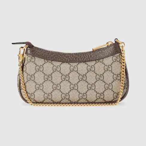 Gucci Ophidia Mini Shoulder Bag in Beige/ Ebony Gold Hardware Gucci Ophidia Mini Shoulder Bag in Beige/ Ebony Gold Hardware