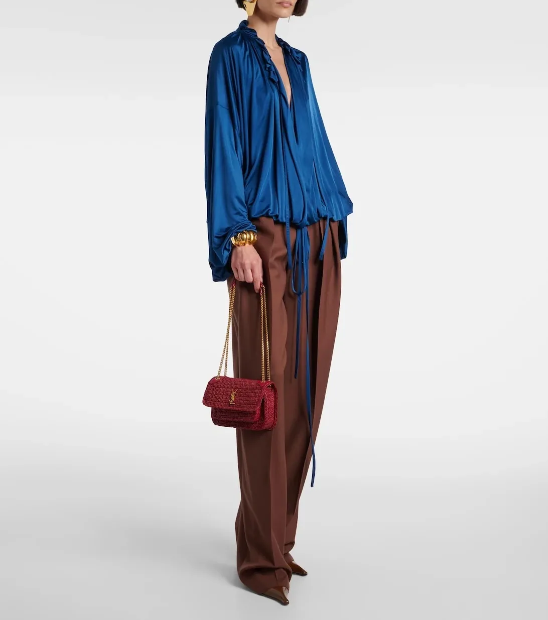 Saint Laurent Niki Mini Shoulder Bag in Raspberry Pink Gold Hardware Saint Laurent Niki Mini Shoulder Bag in Raspberry Pink Gold Hardware