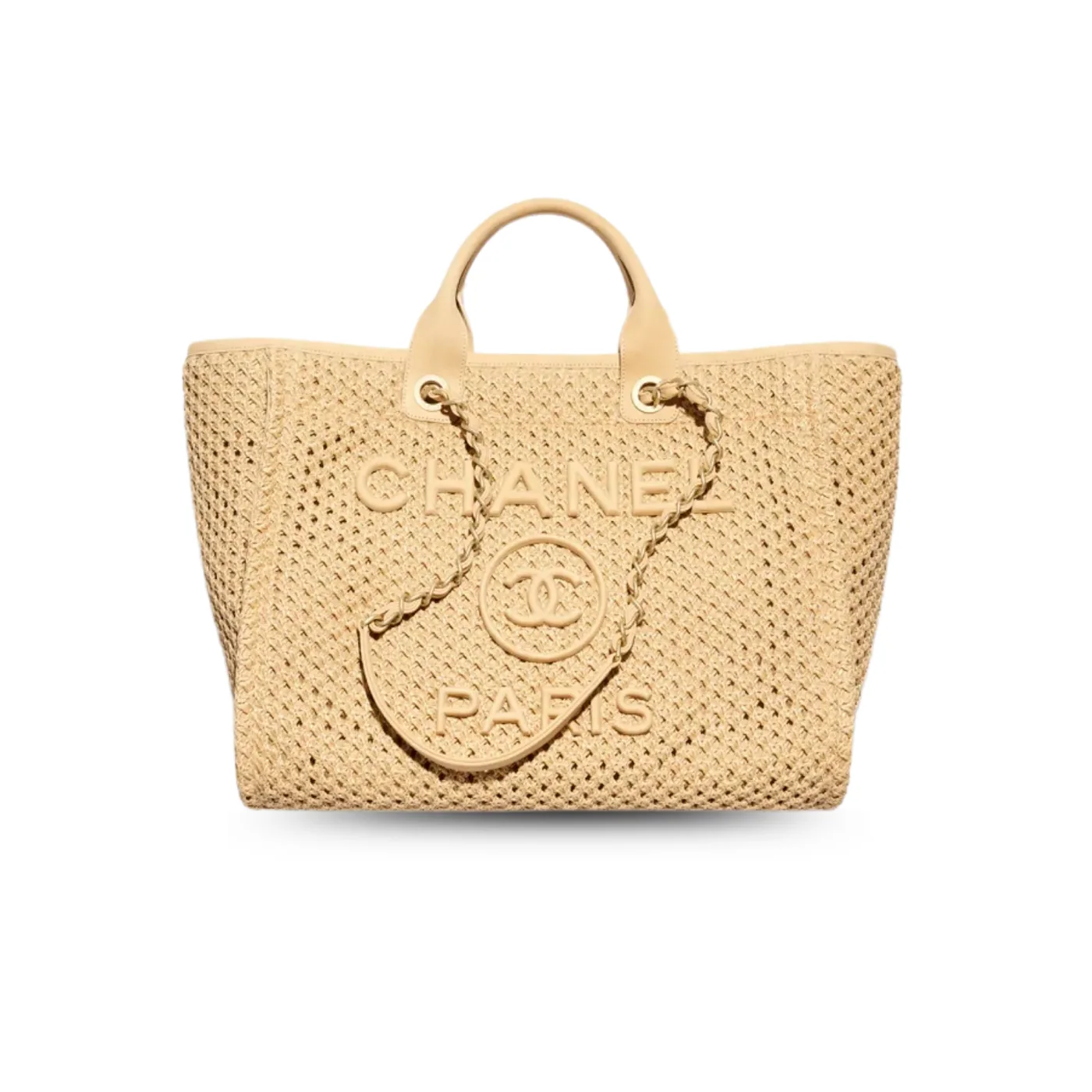 Chanel Shopping Large Tote Bag / Beige Gold Hardware --U5346